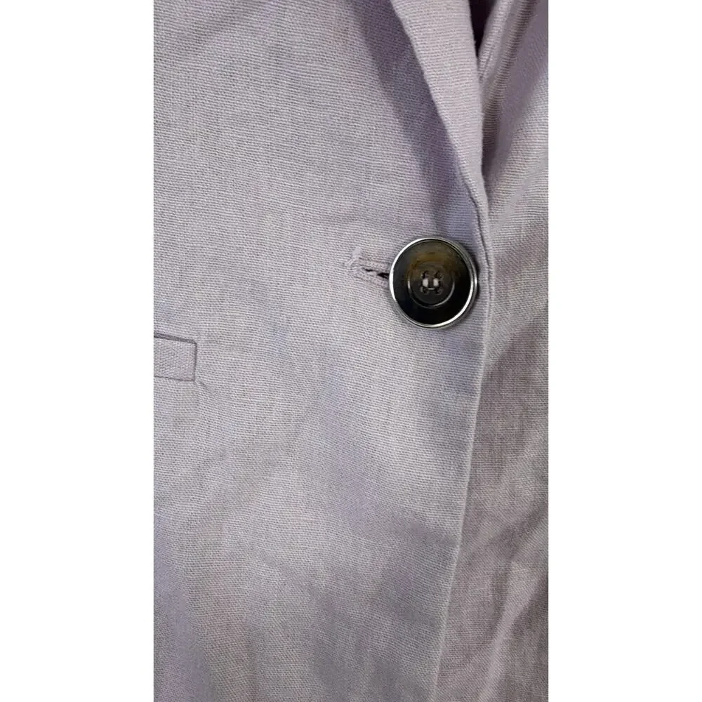 VTG SAG HARBOR Linen Blazer Two‎ Button Lavender Sz S Career Office